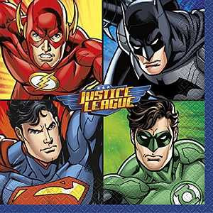 Justice League Party Napkins - Pack of 16