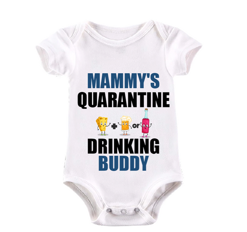 Personalised Mammy's Drinking Buddy Baby Vest