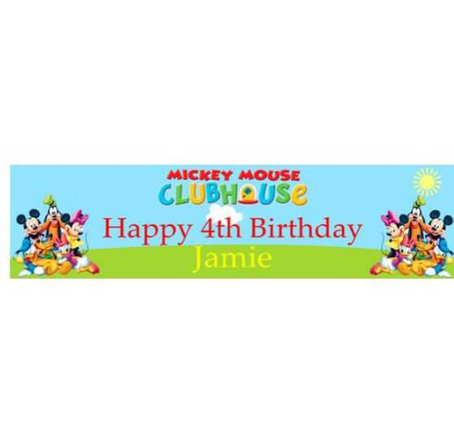 Personalised Mickey Mouse Banner | Mickey Mouse Birthday Banner | Personalised Kids Birthday Banner