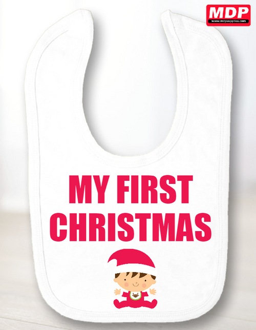 My First Christmas Baby Bib