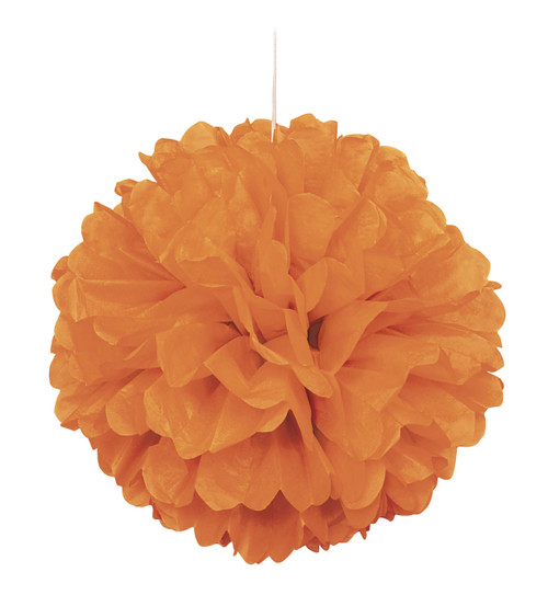 Orange PuffBall Decoration
