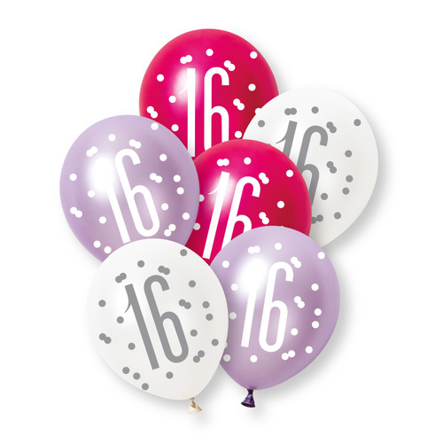 Pink Dots 16th Balloons