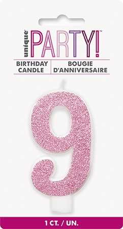 Pink Glitter No9 Candle