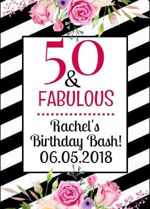 Personalised Fabulous Birthday Wine Labels (4 Pack)