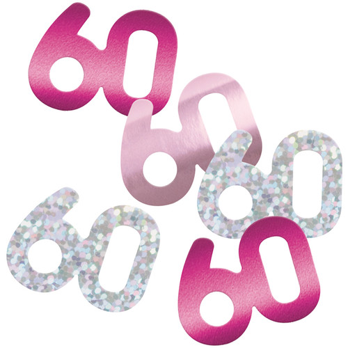 Pink Glitz 60th Confetti