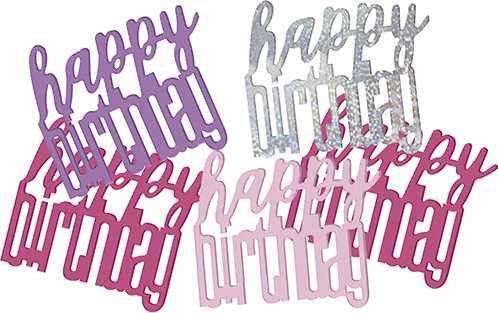 Pink Glitz Birthday Confetti