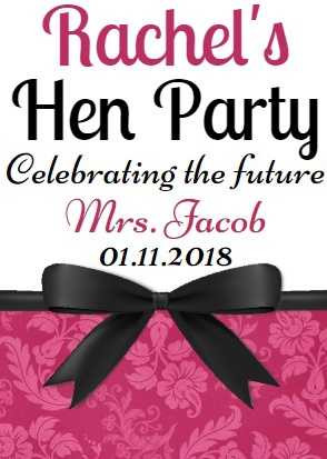 Personalised Hen Party Wine Labels (4 Pack)