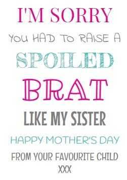 Personalised Mother's Day Brat Labels (4 Pack)