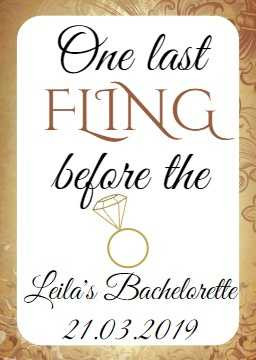 Personalised Last Fling Wine Labels (4 Pack)