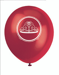 Burgundy Princess Printed Balloons