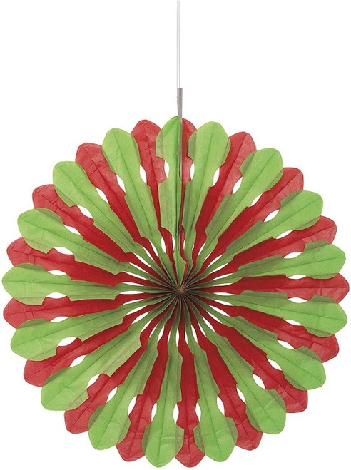 Red and Green Fan Decoration