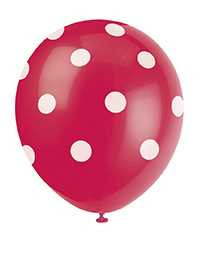 Red Dots Helium Balloons | Red Party Supplies