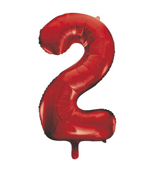 Red Number 2 Balloon