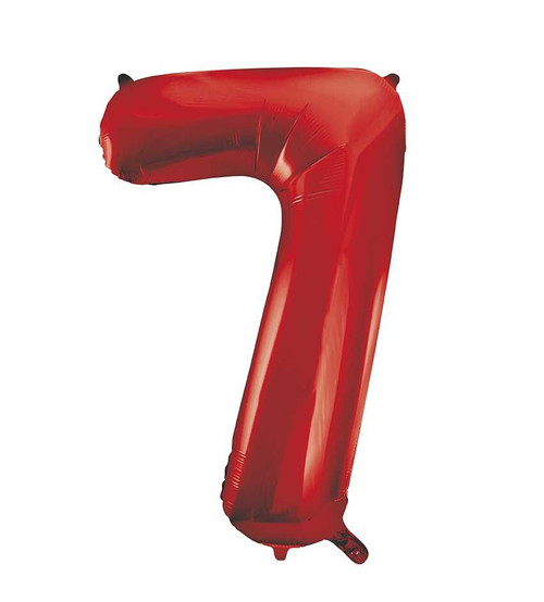 Red Number 7 Balloon