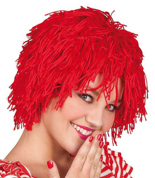 Red Wool Clown Wig