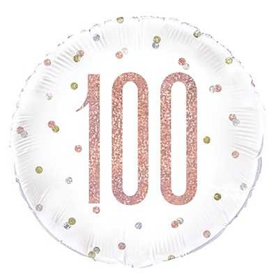 Rose Gold 100th Foil Balloon