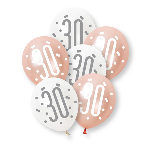 Rose Gold 30th Balloon Bouquet