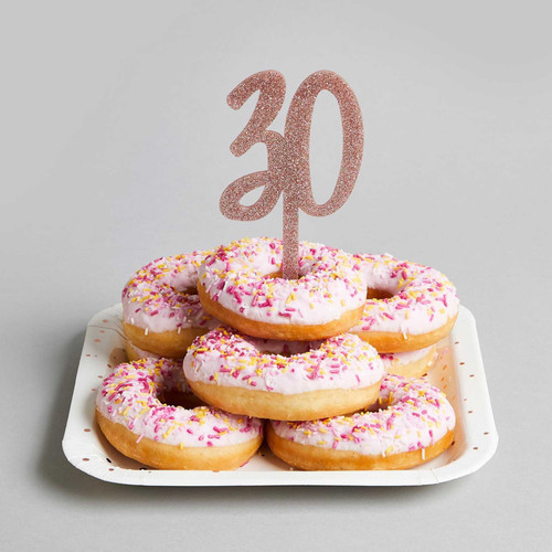Rose Gold 30th Topper
