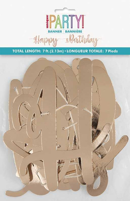 Rose Gold Metallic Banner