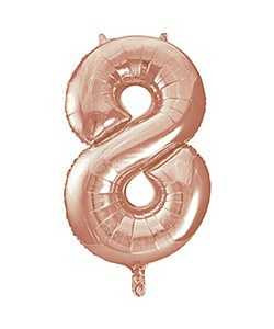 Rose Gold Number 8 Balloon
