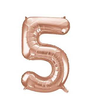 Rose Gold Number 5 Balloon