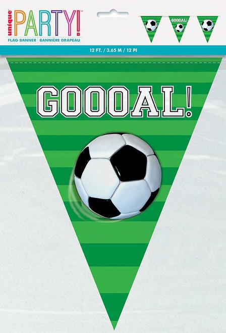 Soccer Flag Birthday Banner | Soccer Party Supplies | Party Supplies
