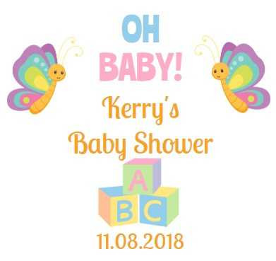 Personalised Baby Shower Bottle Labels (6 Pack)