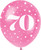 Pink 70th Birthday Helium Balloons