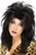 80s Black Popstar Wig - Long Tousled Mullet | Costume Wigs | Fancy Dress Wigs | Ladies Fancy Dress Wigs