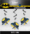 Stunning Batman Hanging Swirl Decorations (66cm) - Perfect for Superhero-Themed Parties - 3ct