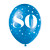 Blue 80th Birthday Helium Balloons
