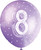 Assorted Colour Number 8 Latex Balloons (30cm) Pack of 5 - Perfect for Birthdays & Special Occasions