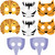 Wild Adventures Animal Safari Paper Masks (24cm x 30cm) - Fun & Colorful Party Accessory - Perfect for Parties & Events - 8ct