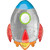 Blast Off Birthday SuperShape Foil Balloon