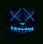 NEON EL BLUE LIGHT UP MASK