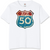 Age 50 Road Sign Birthday T-Shirt | Novelty Birthday T-Shirts