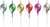 Metallic Balloon Pick Birthday Candles, Pack of 6