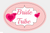 Personalised Pink Hearts Bride Tribe Labels (8 Pack)