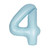Number 4 Baby Blue Balloon