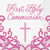 Fancy Pink Cross Communion Napkins | Pink Communion Party Supplies