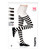 Kids Black And White Striped Tights