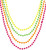 Neon Beaded Necklaces (4Pk) | Fancy Dress Costume Accessories