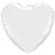 18 Inch White Heart Foil Balloon (12 Pack)