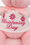 Personalised Pink Christening Day Teddy Close Up