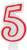 Number 5 Classic Birthday Candle (13cm) 1 Count - Perfect Celebration Candle for Any Events