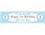 Personalise Striped Blue 1st Birthday Banner