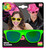 Neon Green Glasses | 80's Party Novelty Glasses