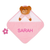Personalised Embroidery 3D Pink Teddy Head Comforter