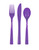 Purple Plastic Cutlery (18pcs)