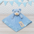 Personalised Embroidered Blue Velour Dimple Comforter